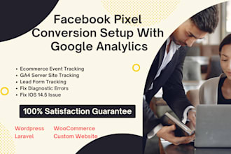 fix or setup meta facebook pixel, conversion API, ga4, GTM ecommerce tracking