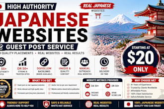 publish guest post on japan websites for SEO ranking on japanese blog sites