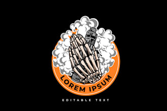make shiny excellent smoke vape logo