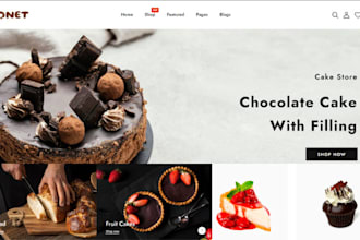 design money making pastries shopify bakery chocolate store pizza website