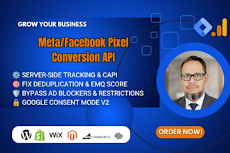 setup meta conversion API, facebook capi and ga4 server side tracking, stape