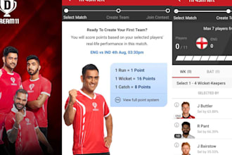 create fantasy sport app football app fantasy sport tournament
