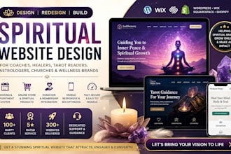 build spiritual website with booking, astrology, tarot reading, psychic website