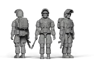 re sculpt your 2d character into 3d sculpting,war hammer,miniature,action figure
