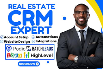 setup podio zoho integration real estate CRM batchleads gohighlevel automation