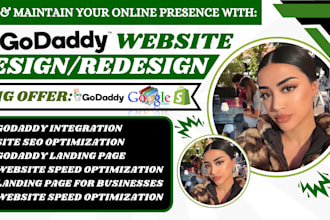 design or redesign google site website for ur business, godaddy website redesign