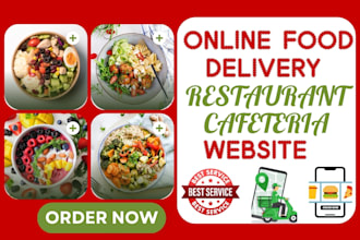 develop responsive restaurant cafe pizza bakery catering food delivery website