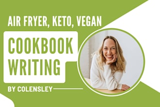 keto vegan air fryer cookbook recipes diet plan writing cookbook writer