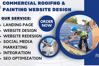 design commercial roofing painting website commercial roof painting landing page