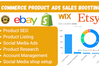 boost shopify etsy ebay amazon product listing marketing SEO ads sales promotion