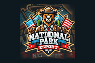 make a unique national park mascot logo for your business