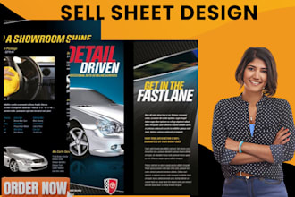 design sale sheet, sell sheet, flyer, catalog product, leaflet, price list