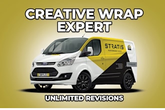design stunning vehicle wrap design van wrap,car wrap and truck wrap vinyl decal