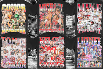 design a crazy bootleg 90s any custom vintage t shirt