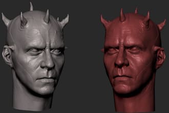realistic 3d sculpting 3d printing head face 3d head model 3d bust 3d design