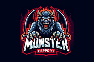 make a unique monster mascot logo with unlimited revisions
