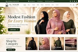 design abaya shopify store clothing website hijab store islamic wears website
