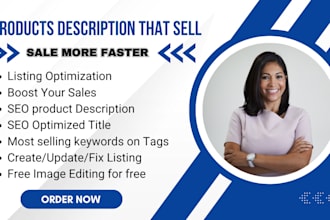 write product description that sell for shopify and etsy shopify product listing