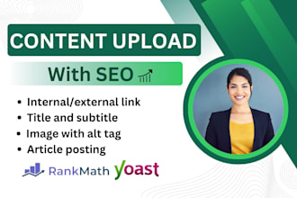 upload content and blog posts as your wordpress VA