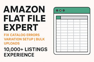 fix amazon catalog errors, variation issues, and upload listings using flat file