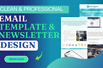 design responsive customized email newsletter in 12h
