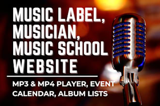 build modern music band website musician website music label wordpress website