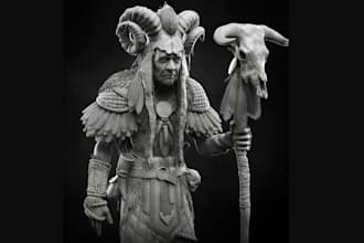 do 3d character model 3d humanoid for 3d animation 3d game character 3d printing