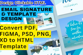 do html email signature convert psd pdf png xd to html email template