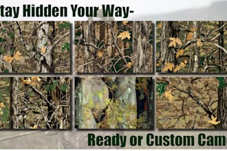 provide readymade and customizable realtree and hunting camouflage patterns