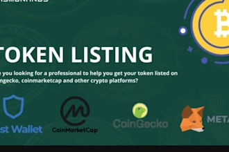 list token or coin on coingecko, coinmarketcap, ico listing, uniswap