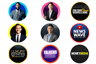 design professional profile picture or youtube logo  avatar