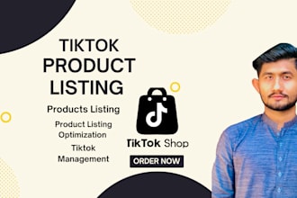 do dropshipping product listing and manage tiktok shop