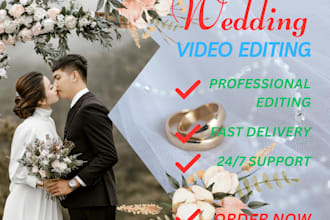 be your wedding video editing,cinematic wedding highlights and reels