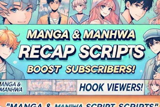 do anime and movie recap script for youtube and tiktok