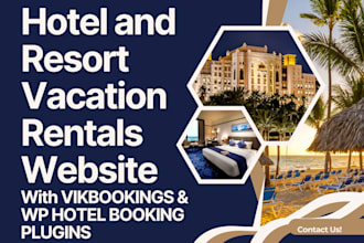 build modern hotel and resort website vacation rental website tourism website