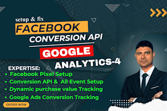 setup facebook pixel conversion API google ads tracking and ga4 using GTM