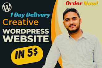urgent create wordpress portfolio business ecommerce blog websites 1 day