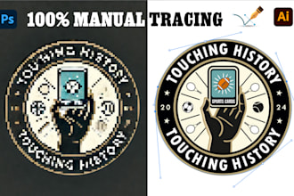 redesign logo, raster to vector, vector tracing professionally