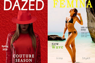 design amazing magazine cover in 2 hours