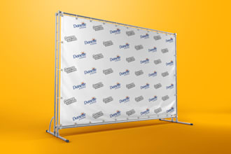 create step and repeat, backdrop banner in 2 hours