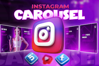 design carousel posts and infographics for instagram and linkedin