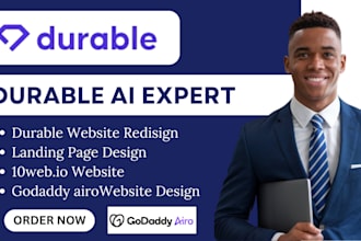 design high converting durable ai real estate website 10web ai godaddy website