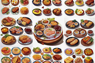 draw 2d game art props, objects, icons