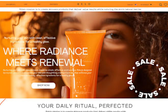 skin care website, cosmetics website spa, beauty salon website, skincare website