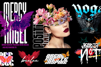 do typography and graphic t shirt design for business
