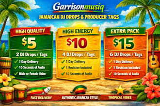 record authentic jamaican dj drops and producer tags