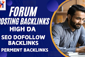 do manually 100 forum postings on high da seo backlinks