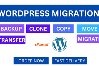 migrate, move or transfer wordpress website