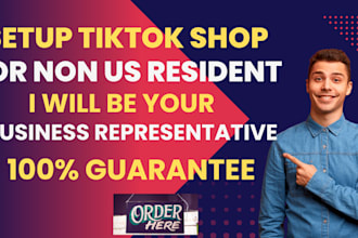 approve USA tiktok shop setup tik tok shop as business representative for non US