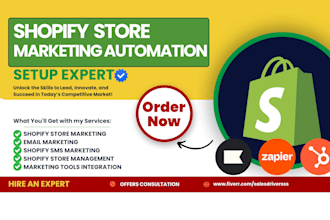 setup shopify marketing automation klaviyo zapier mailchimp activecampaign drip